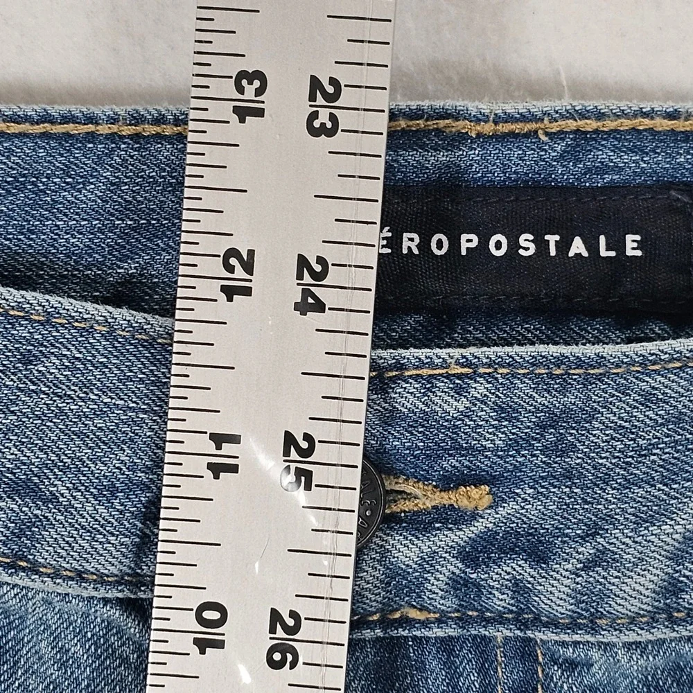 Aeropostale Mens Relaxed Fit Light Wash Denim Jeans 38x32 Blue 100% Cotton - Picture 6 of 10